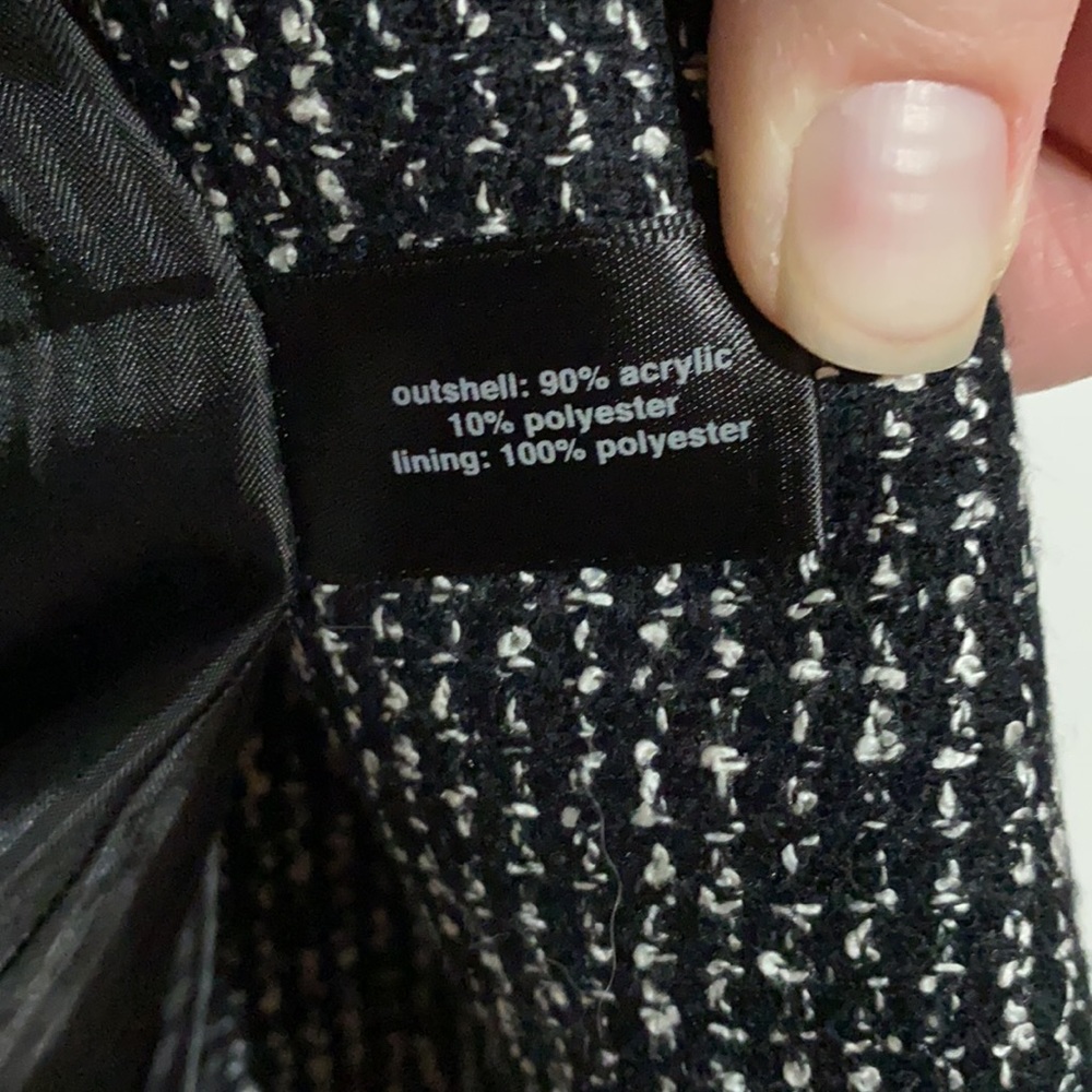 Forenza Moto Zip Black & White Tweed Jacket Sz S - Picture 13 of 13